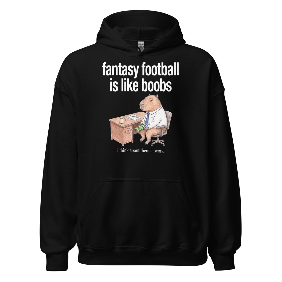 Fantasy Football Is Like Boobs Hoodie Orbital Clothing