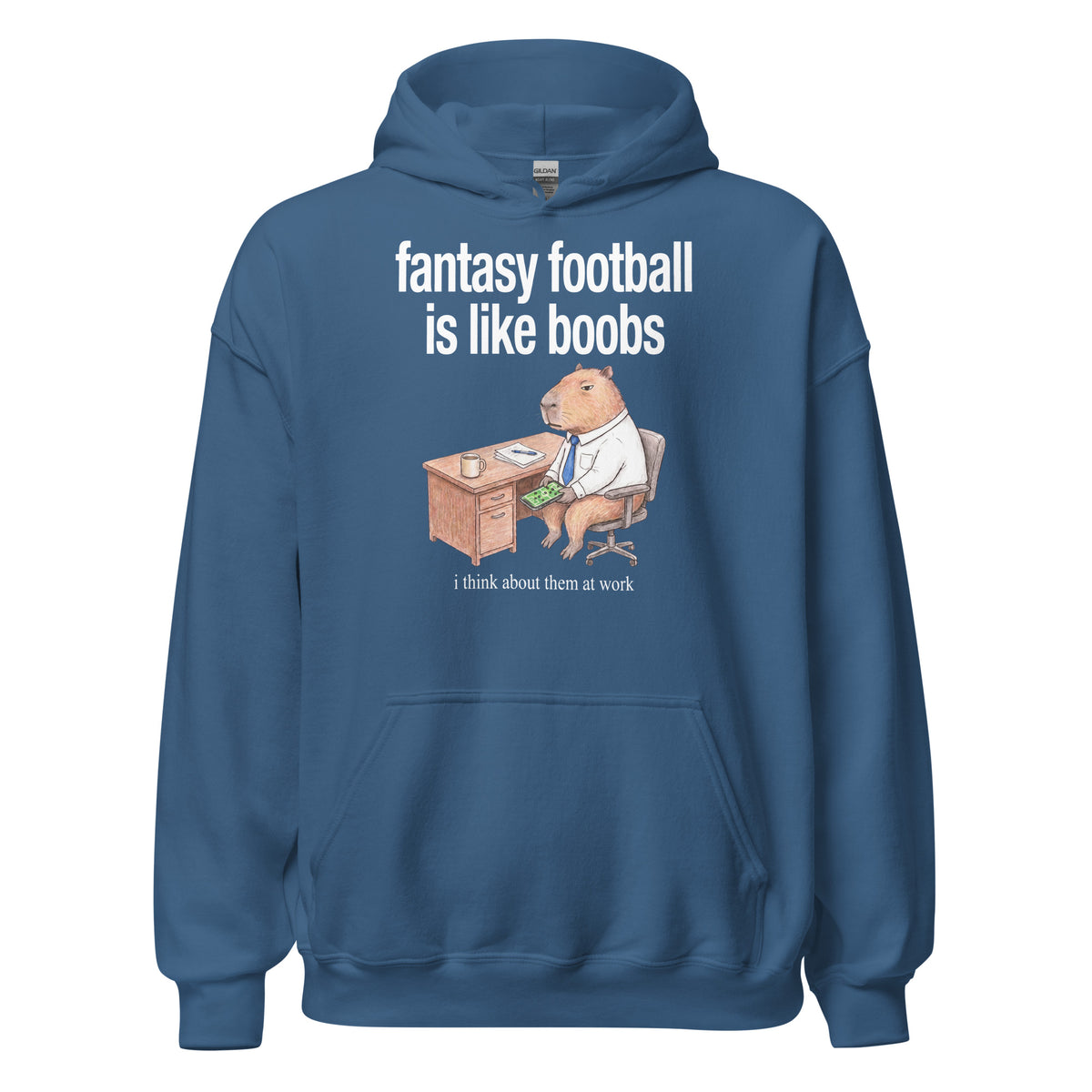 Fantasy Football Is Like Boobs Hoodie Orbital Clothing