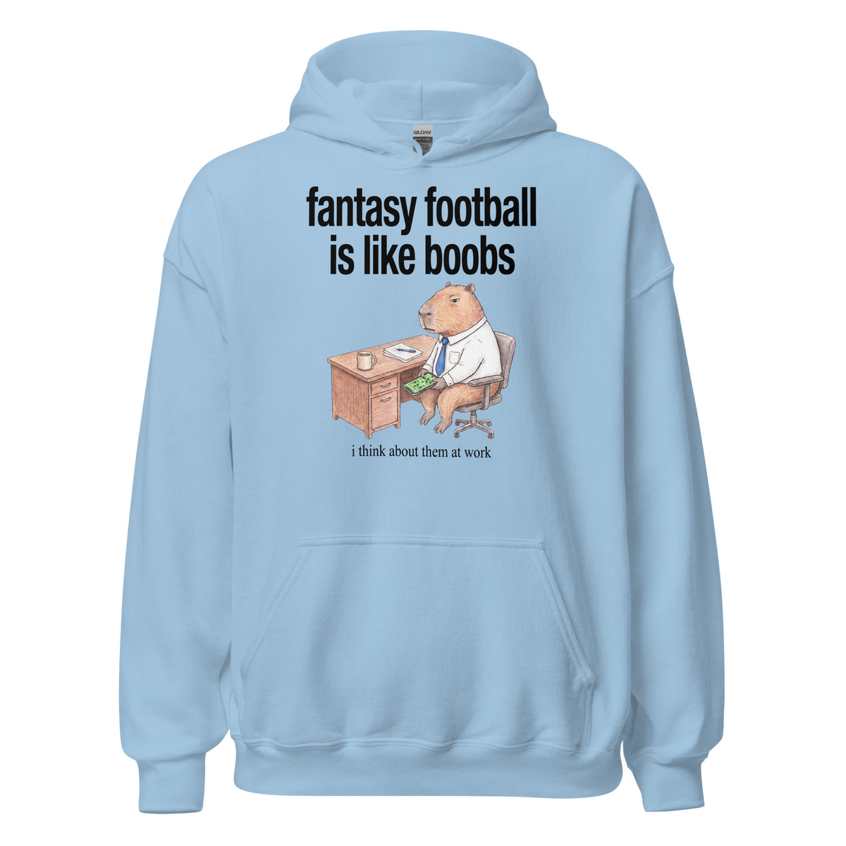 Fantasy Football Is Like Boobs Hoodie Orbital Clothing