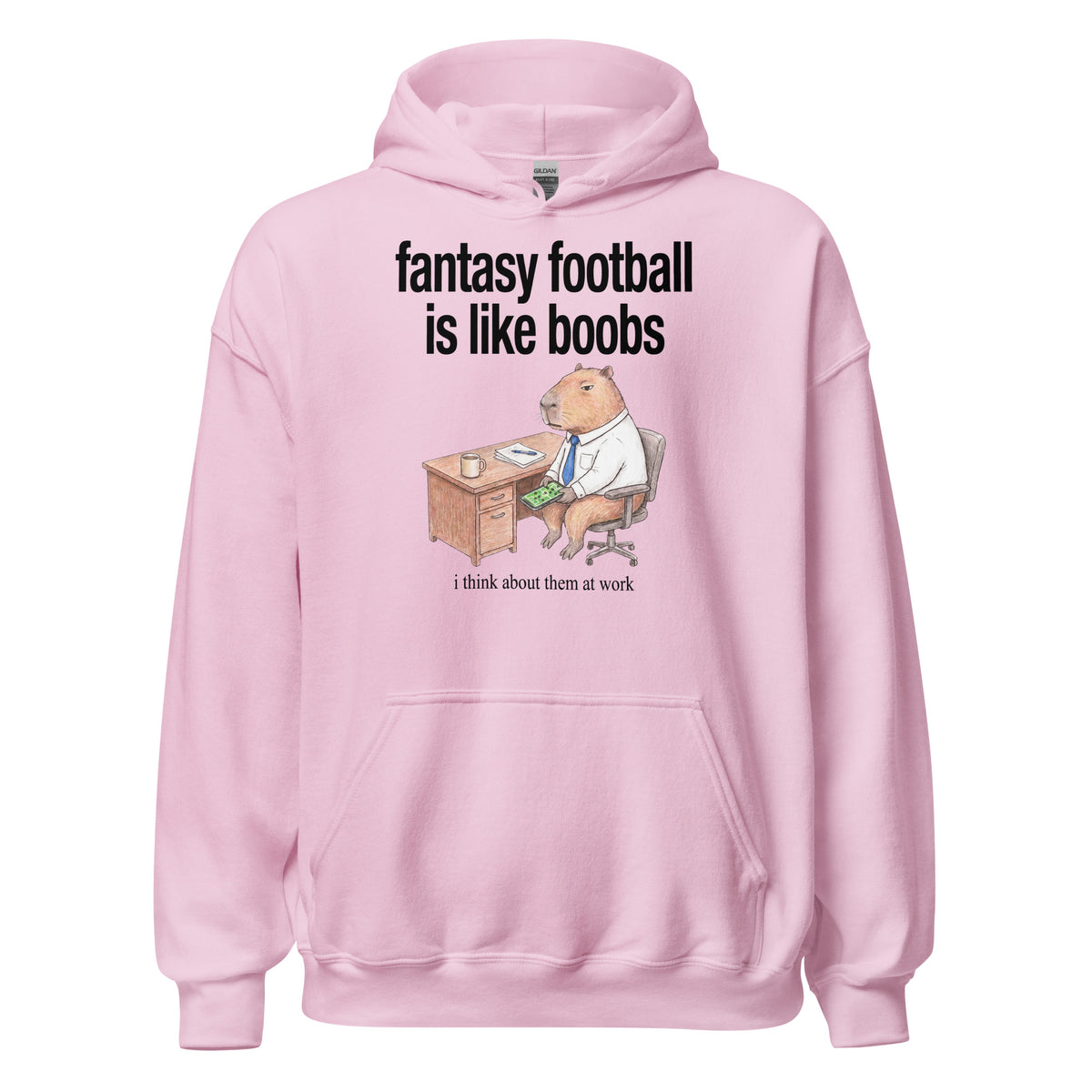 Fantasy Football Is Like Boobs Hoodie Orbital Clothing