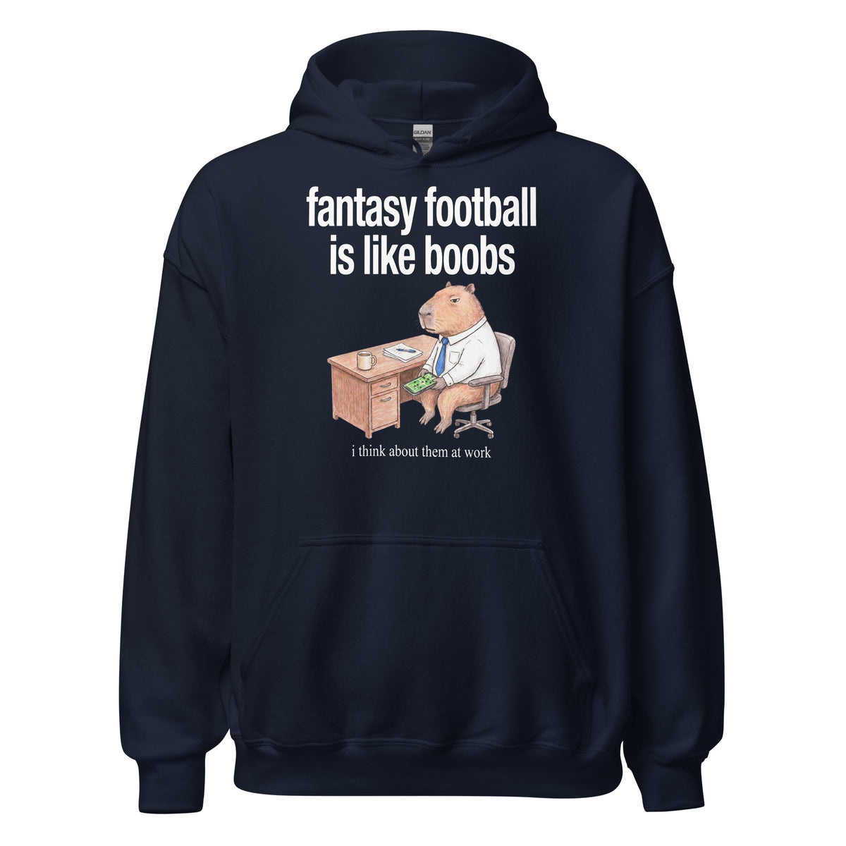 Fantasy Football Is Like Boobs Hoodie Orbital Clothing