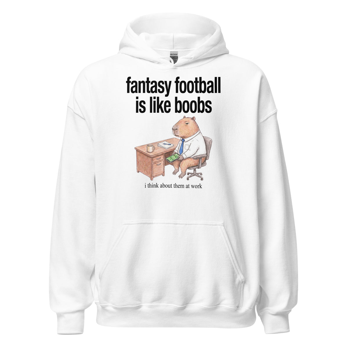 Fantasy Football Is Like Boobs Hoodie Orbital Clothing
