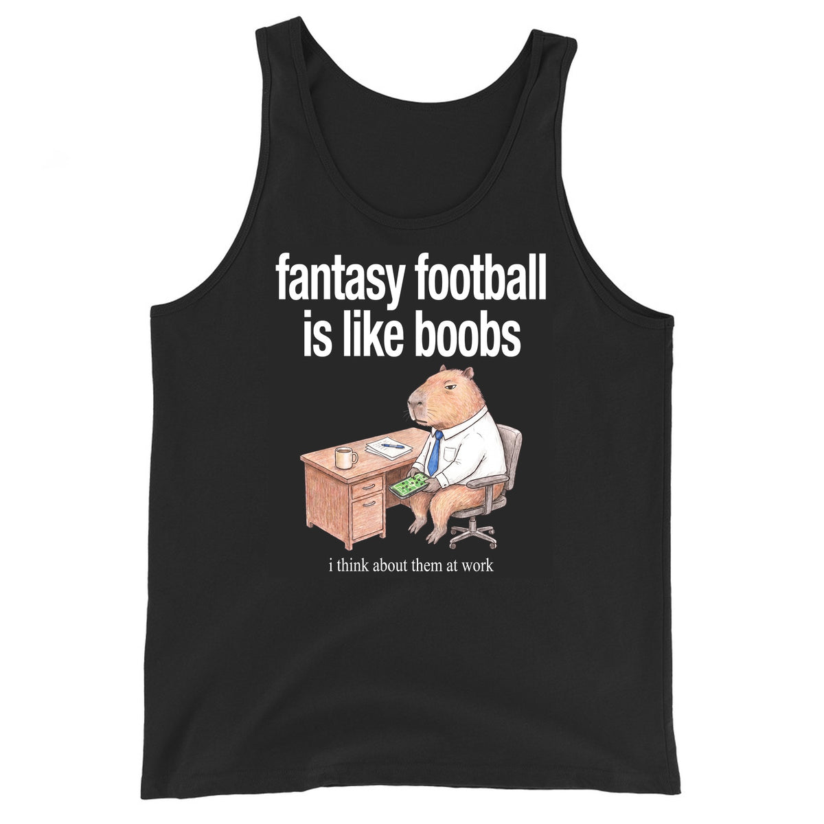Fantasy Football Is Like Boobs Tank Top Orbital Clothing