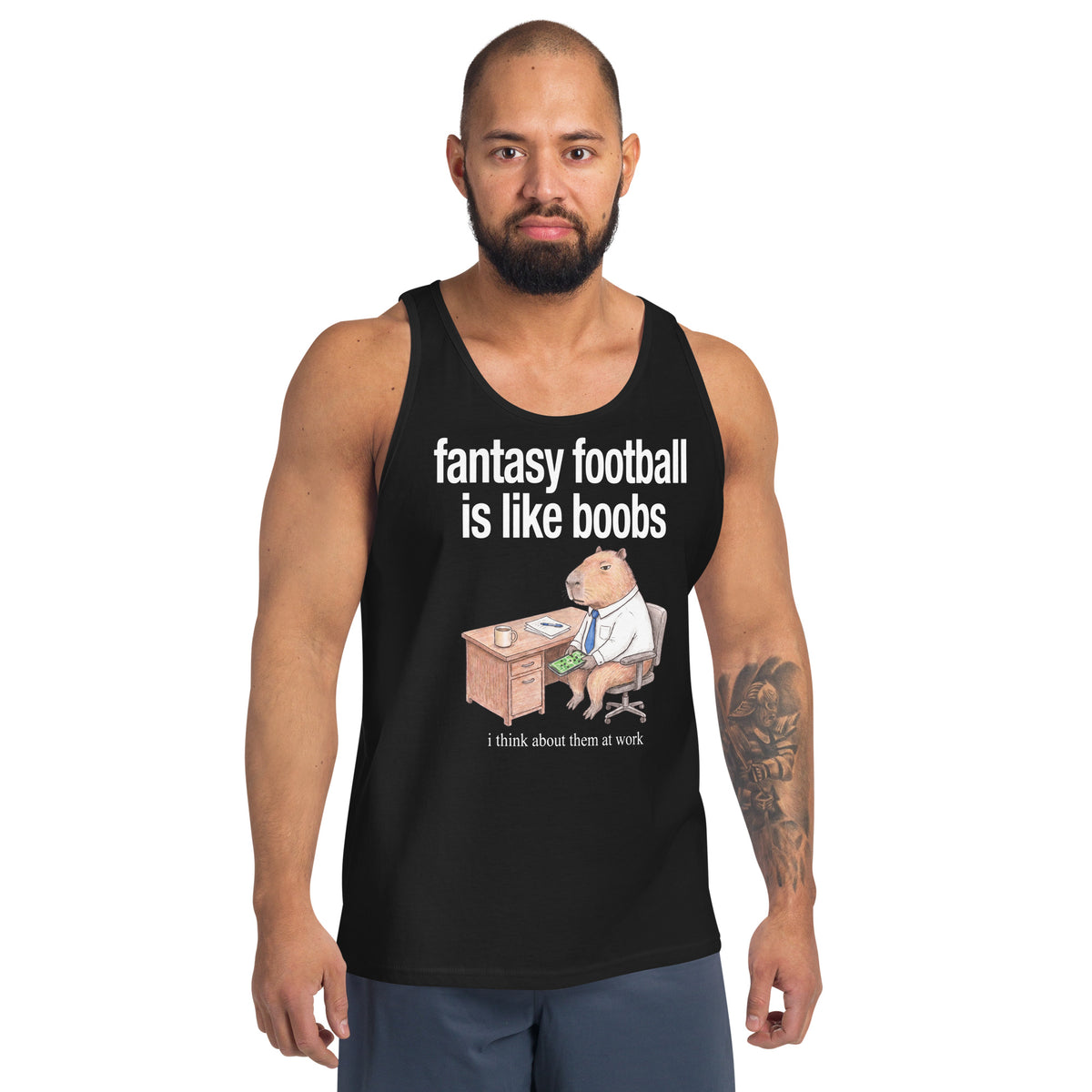 Fantasy Football Is Like Boobs Tank Top Orbital Clothing
