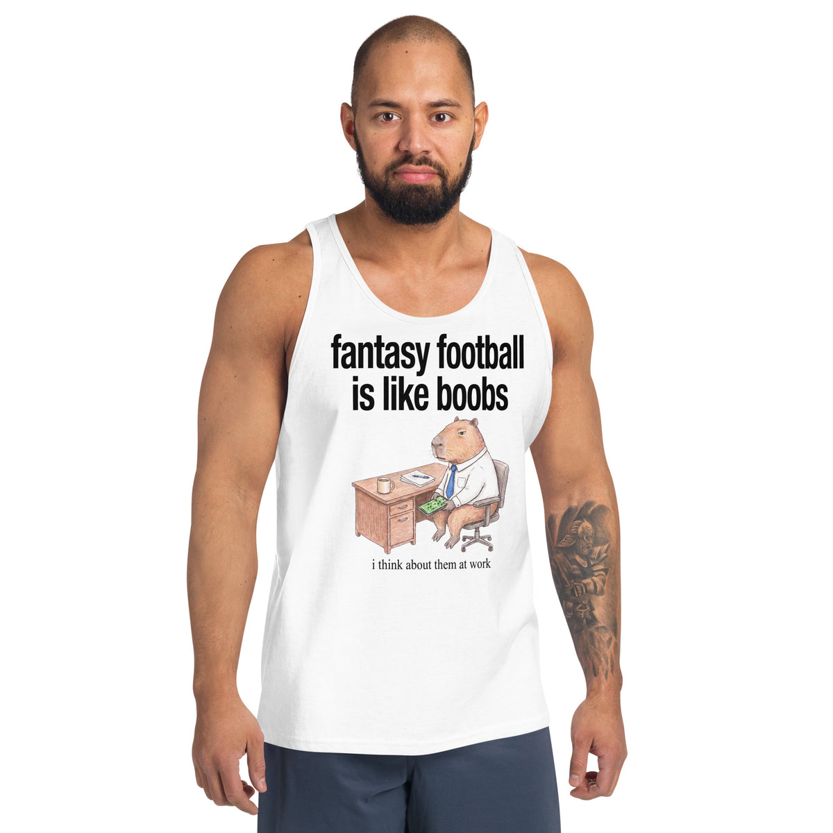 Fantasy Football Is Like Boobs Tank Top Orbital Clothing