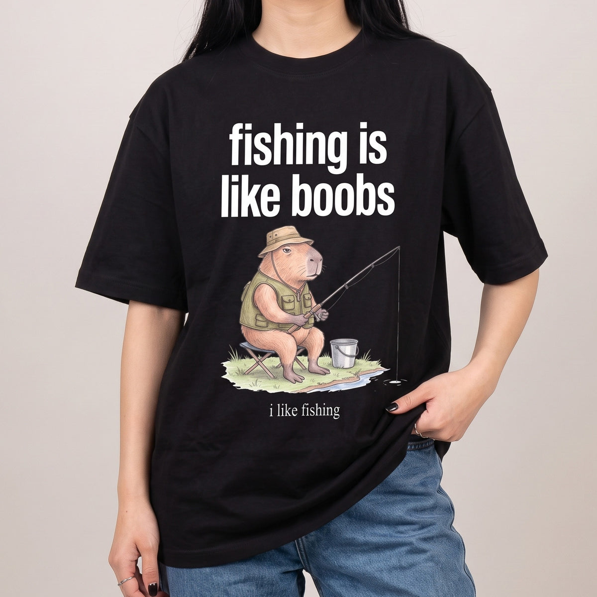 Fishing Is Like Boobs T-Shirt - Orbital Clothing