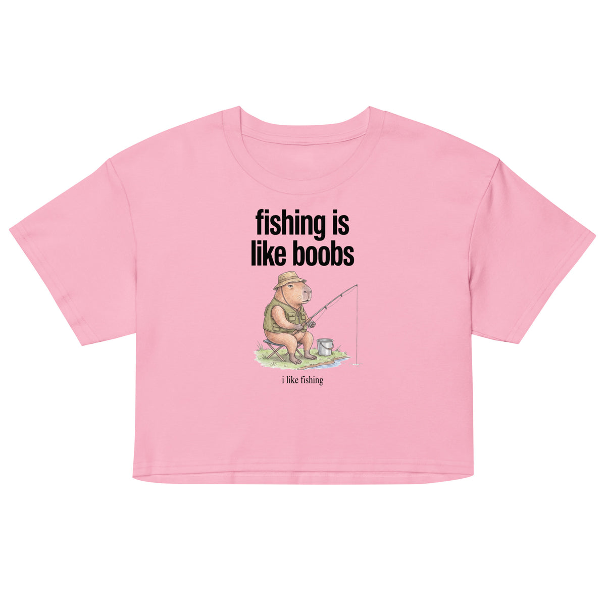 Fishing Is Like Boobs Women’s crop top Orbital Clothing