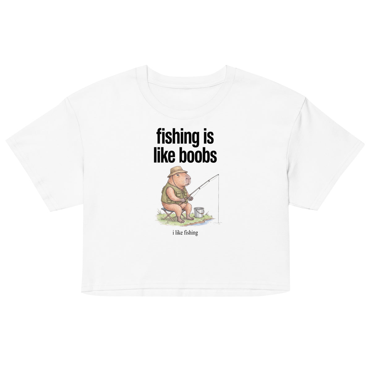 Fishing Is Like Boobs Women’s crop top Orbital Clothing