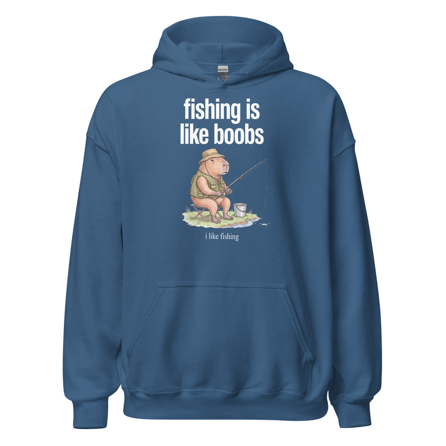 Fishing Is Like Boobs Hoodie Orbital Clothing