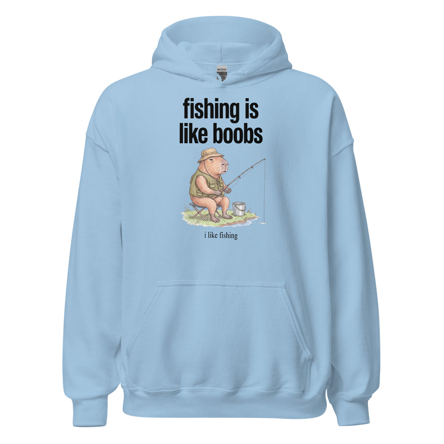 Fishing Is Like Boobs Hoodie Orbital Clothing