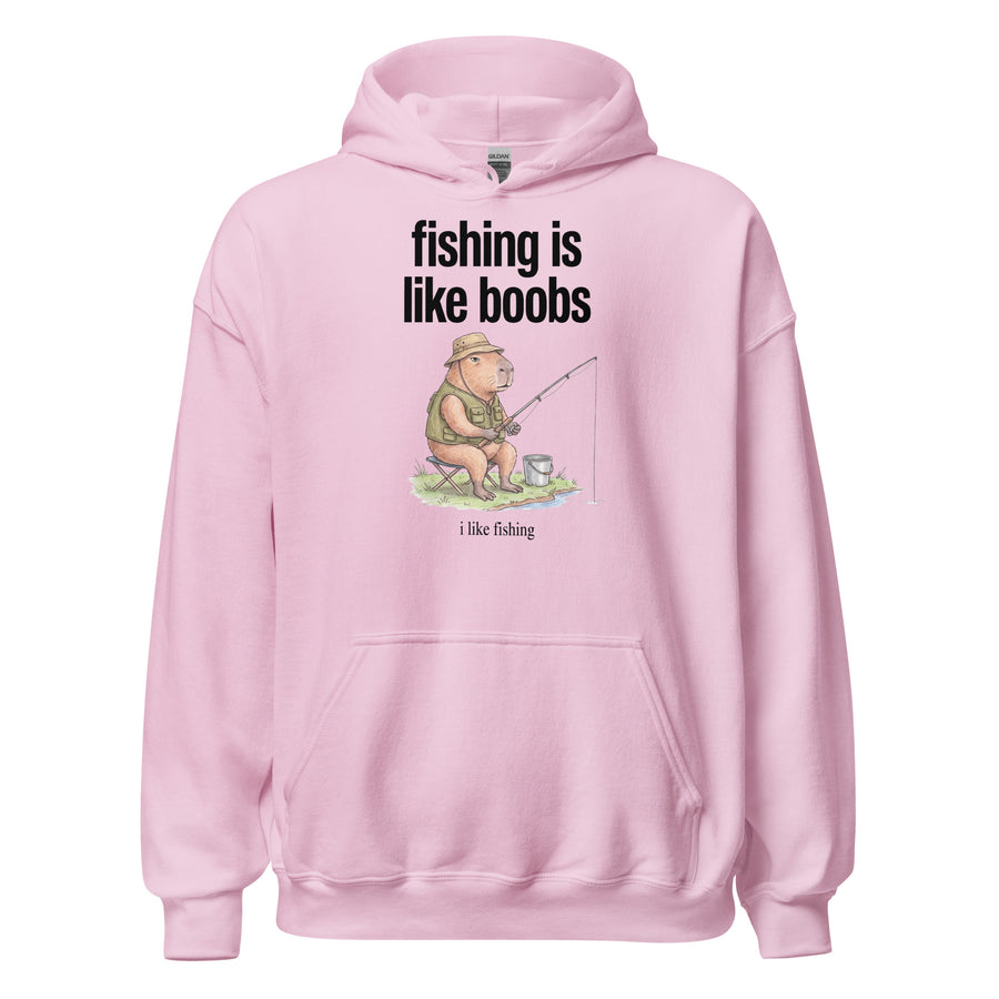 Fishing Is Like Boobs Hoodie Orbital Clothing