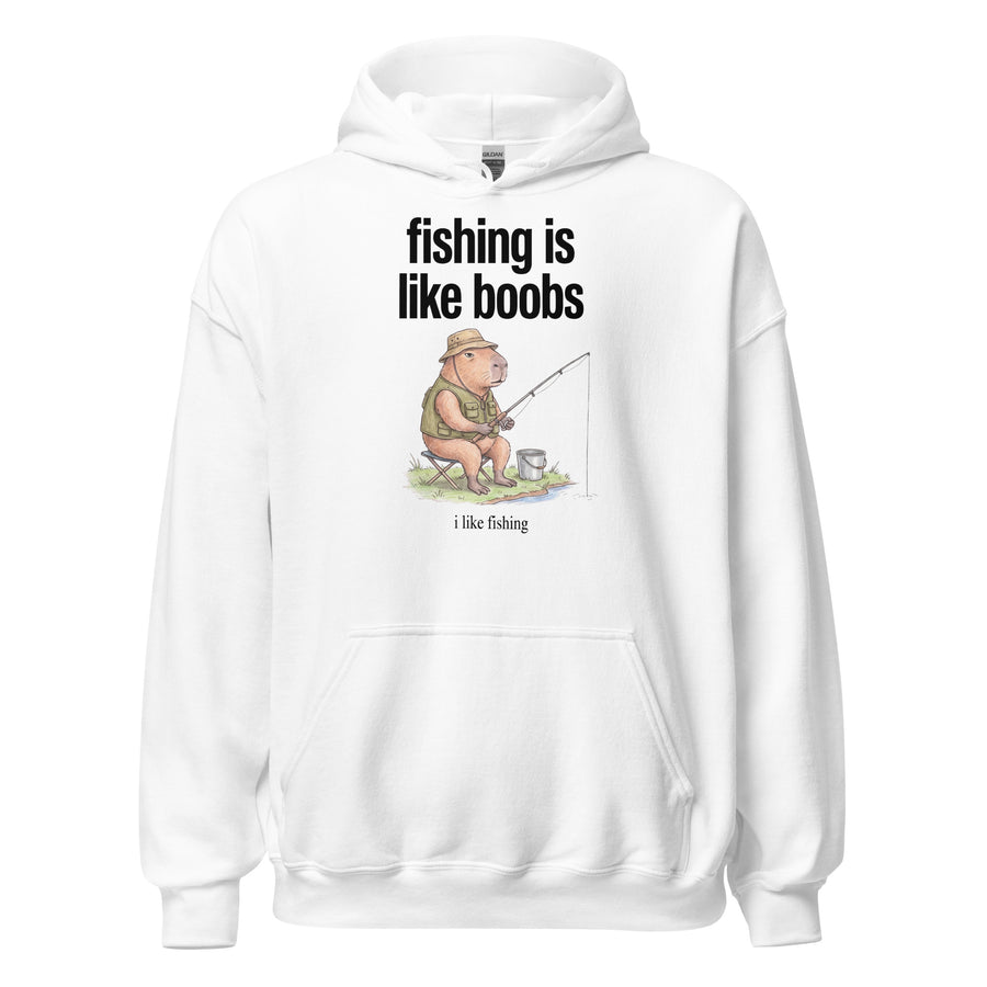 Fishing Is Like Boobs Hoodie Orbital Clothing