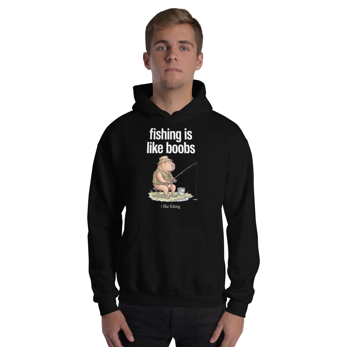 Fishing Is Like Boobs Hoodie Orbital Clothing