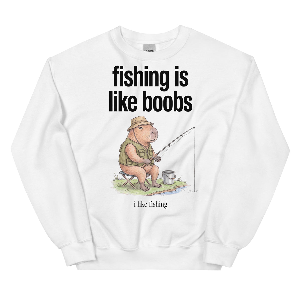 Fishing Is Like Boobs Sweatshirt Orbital Clothing