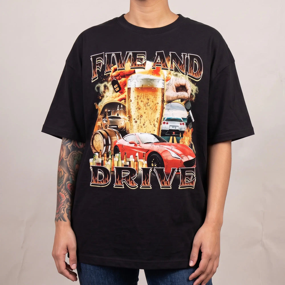 Five and Drive t-shirt - Orbital Clothing