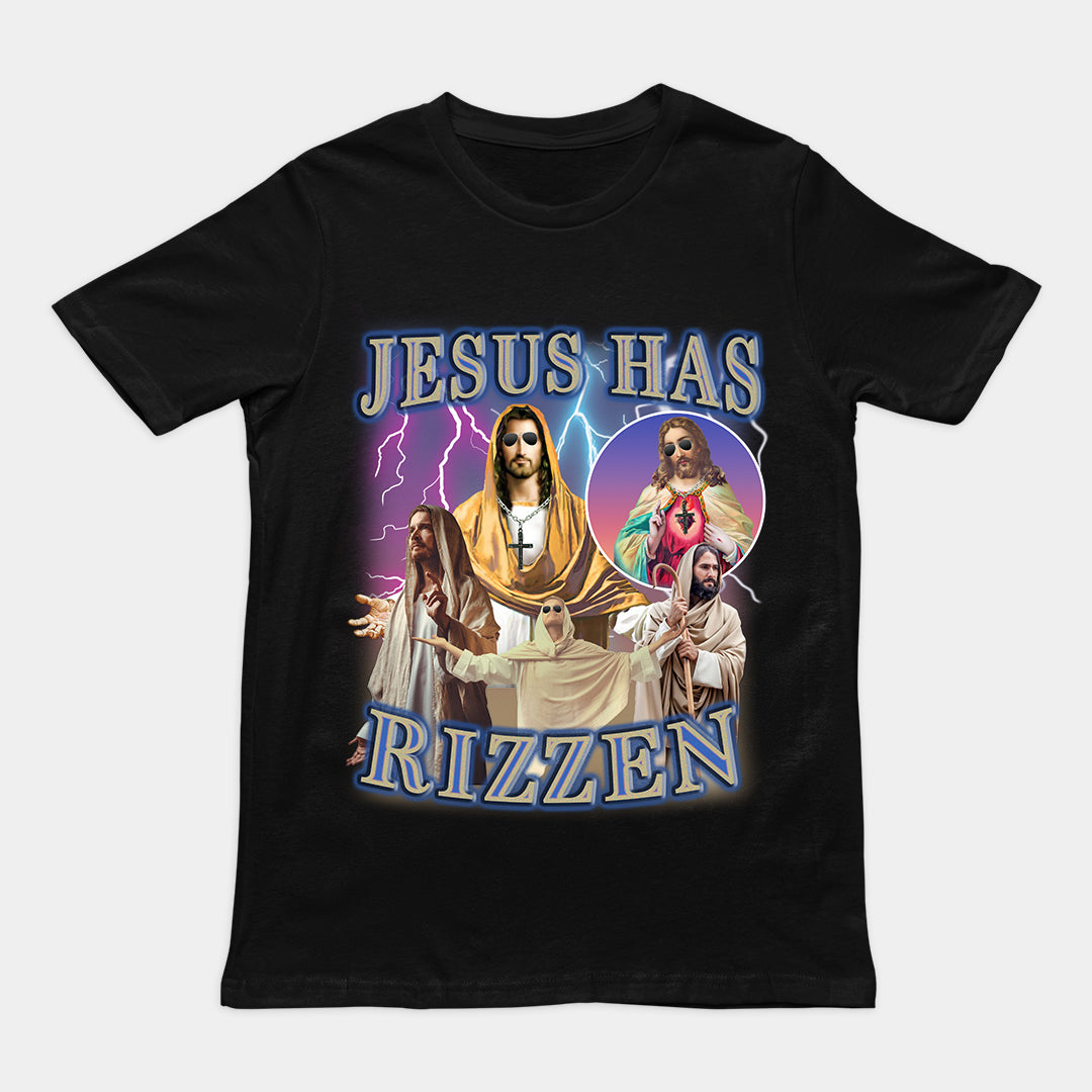 Jesus has Rizzen t-shirt