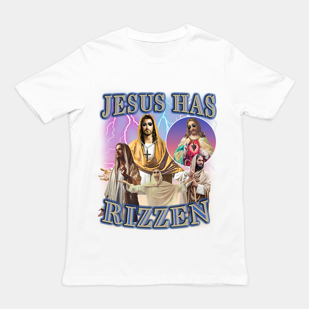 Jesus has Rizzen t-shirt