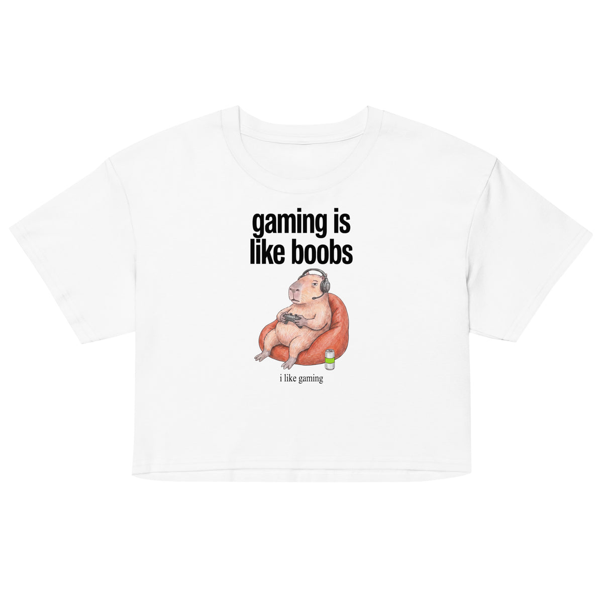 Gaming Is Like Boobs Women’s crop top Orbital Clothing