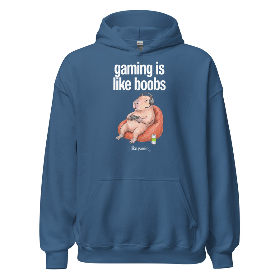 Gaming Is Like Boobs Hoodie Orbital Clothing