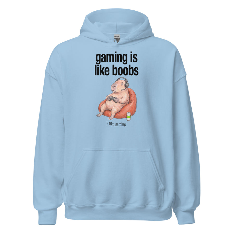 Gaming Is Like Boobs Hoodie Orbital Clothing