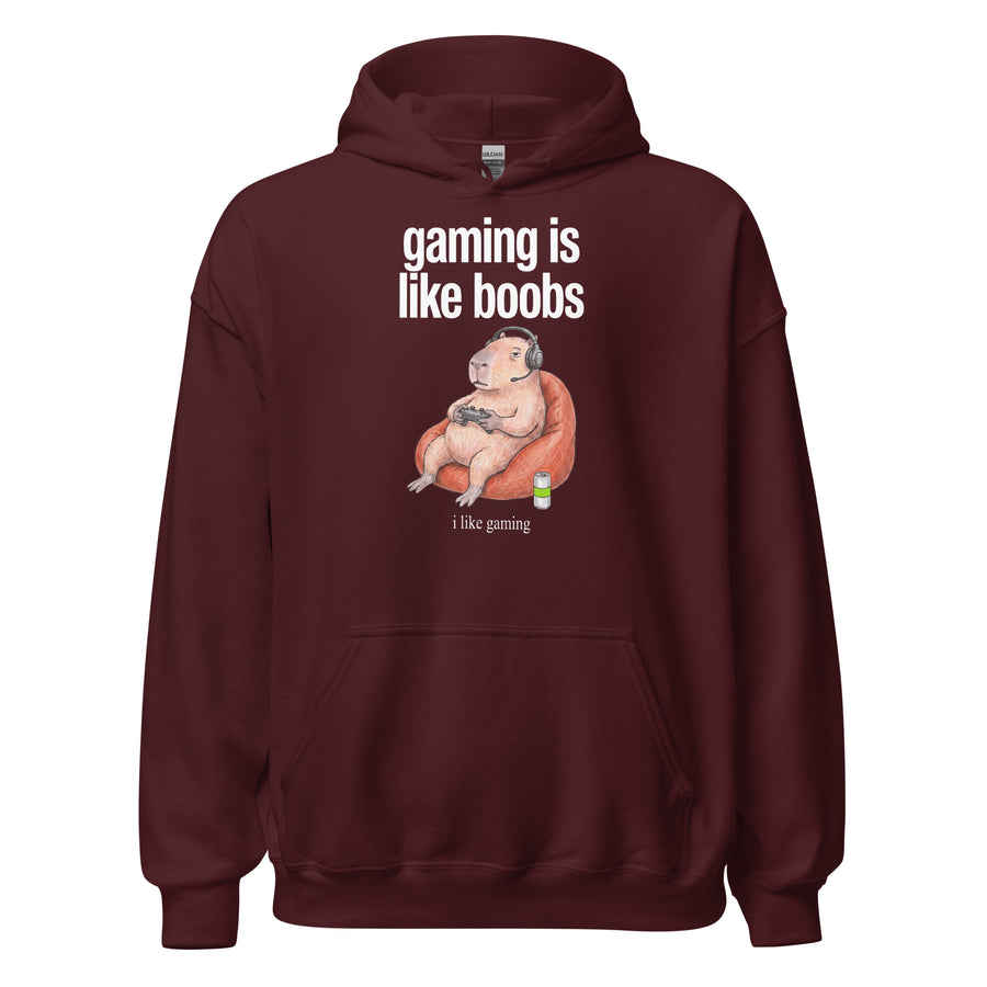 Gaming Is Like Boobs Hoodie Orbital Clothing