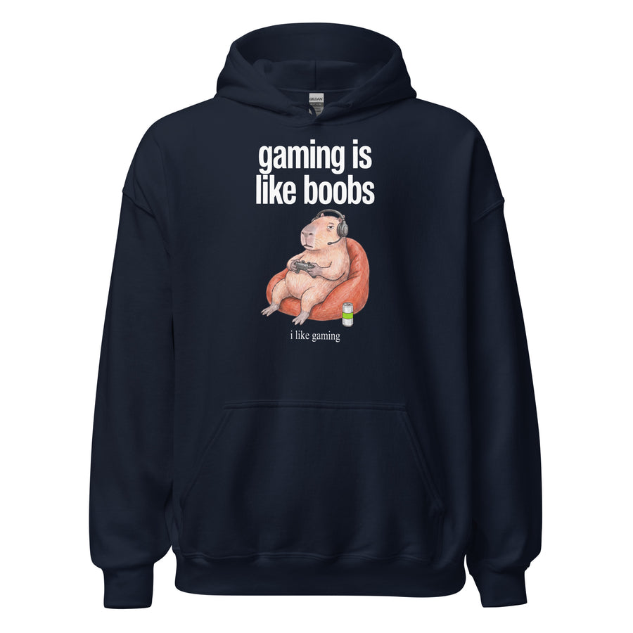 Gaming Is Like Boobs Hoodie Orbital Clothing