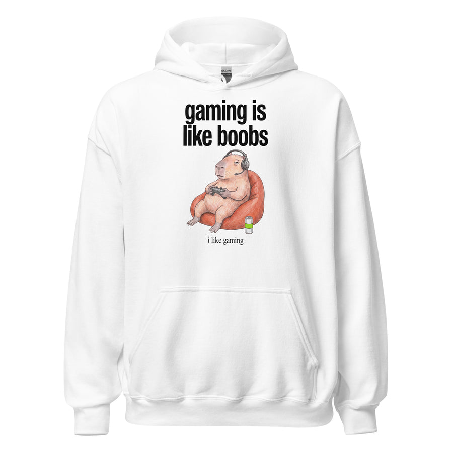 Gaming Is Like Boobs Hoodie Orbital Clothing