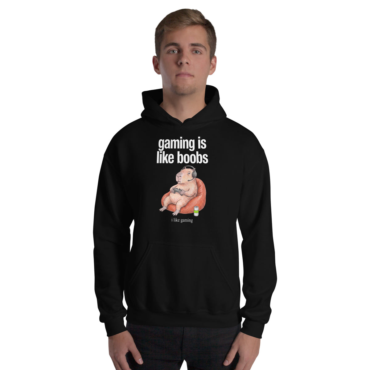 Gaming Is Like Boobs Hoodie Orbital Clothing