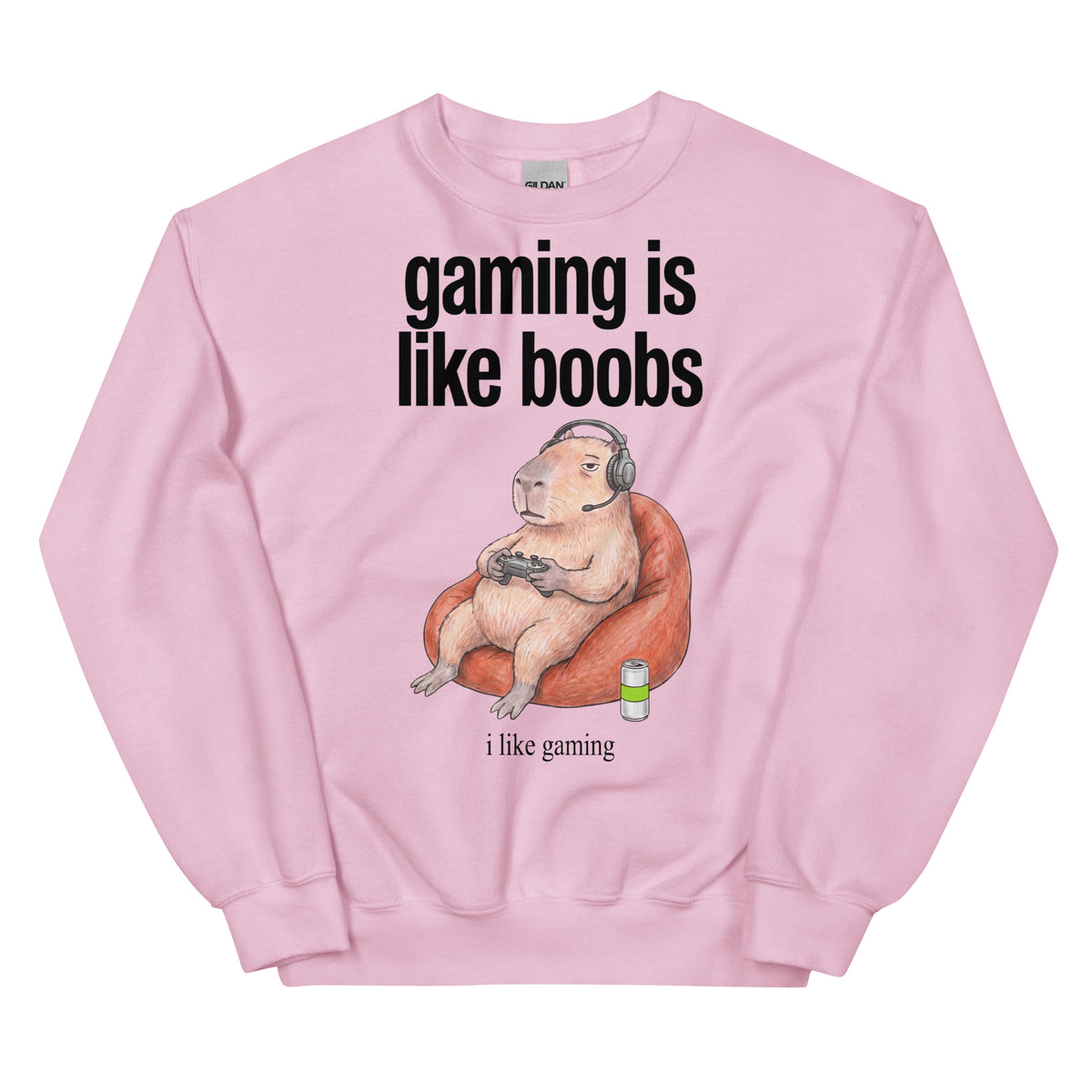 Gaming Is Like Boobs Sweatshirt Orbital Clothing