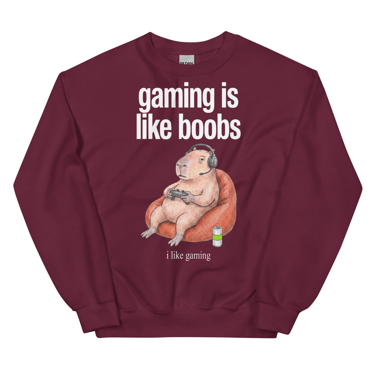 Gaming Is Like Boobs Sweatshirt Orbital Clothing