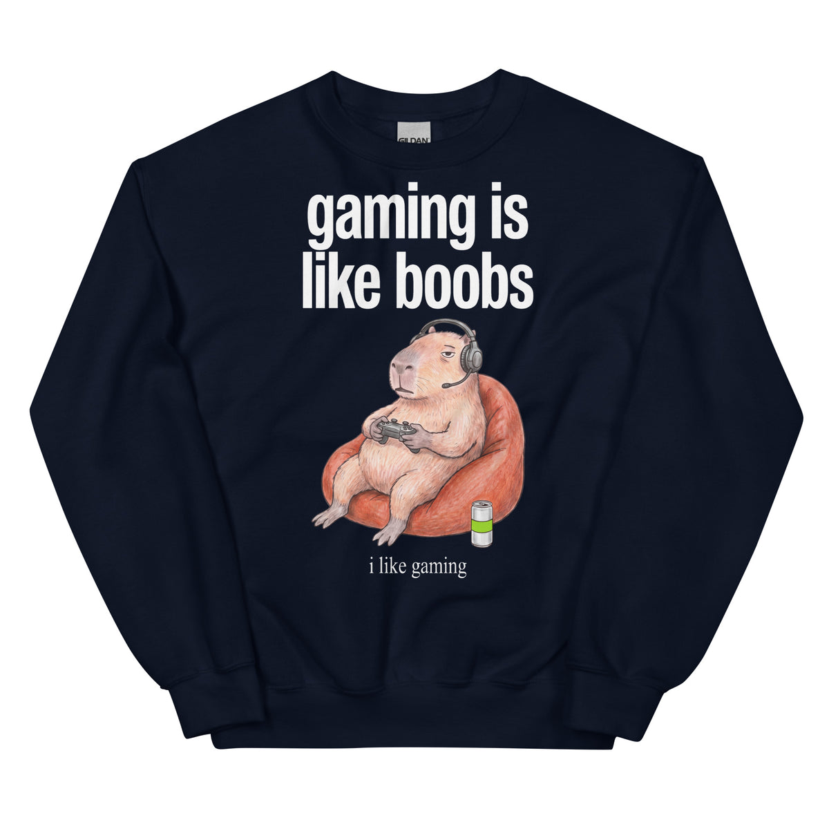 Gaming Is Like Boobs Sweatshirt Orbital Clothing
