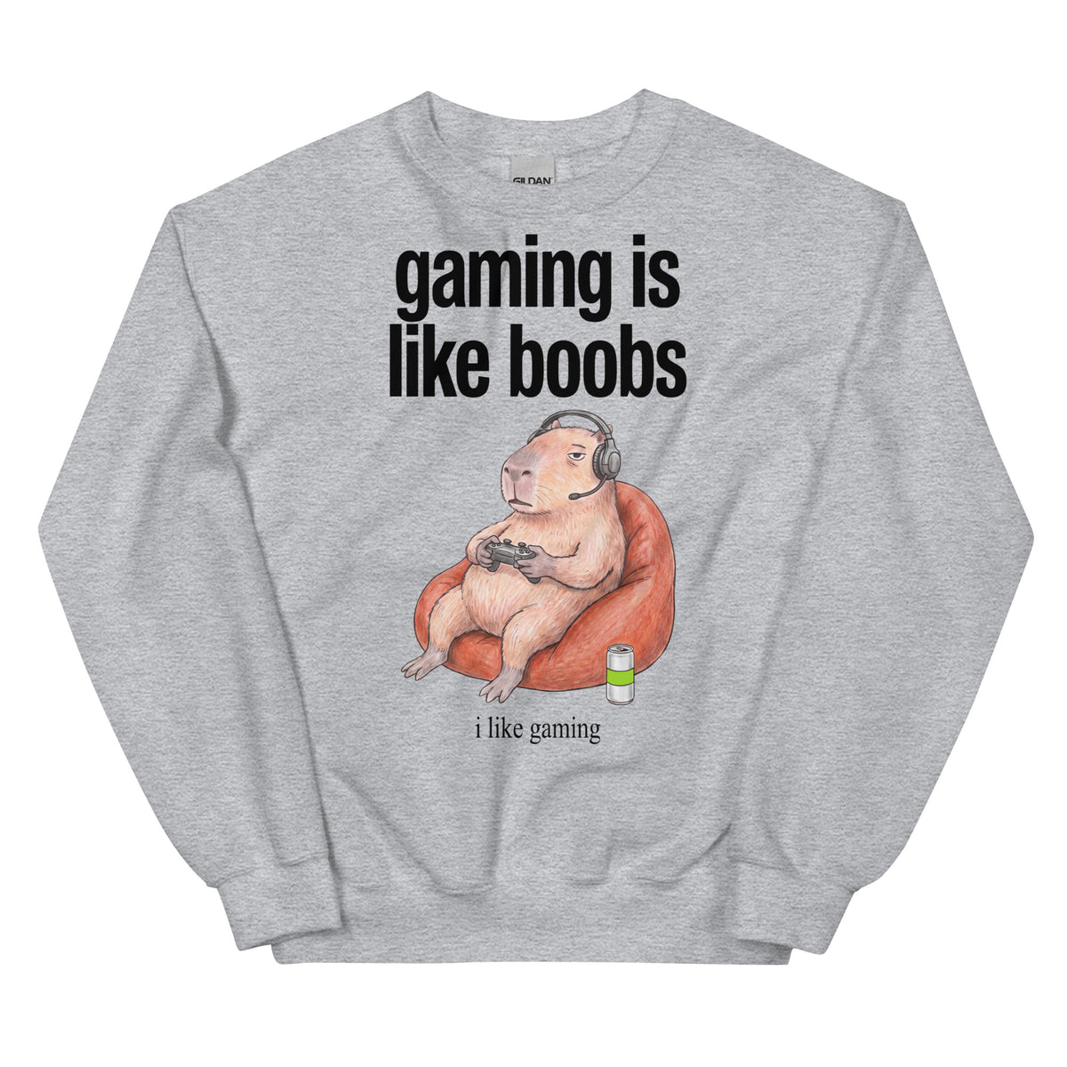 Gaming Is Like Boobs Sweatshirt Orbital Clothing