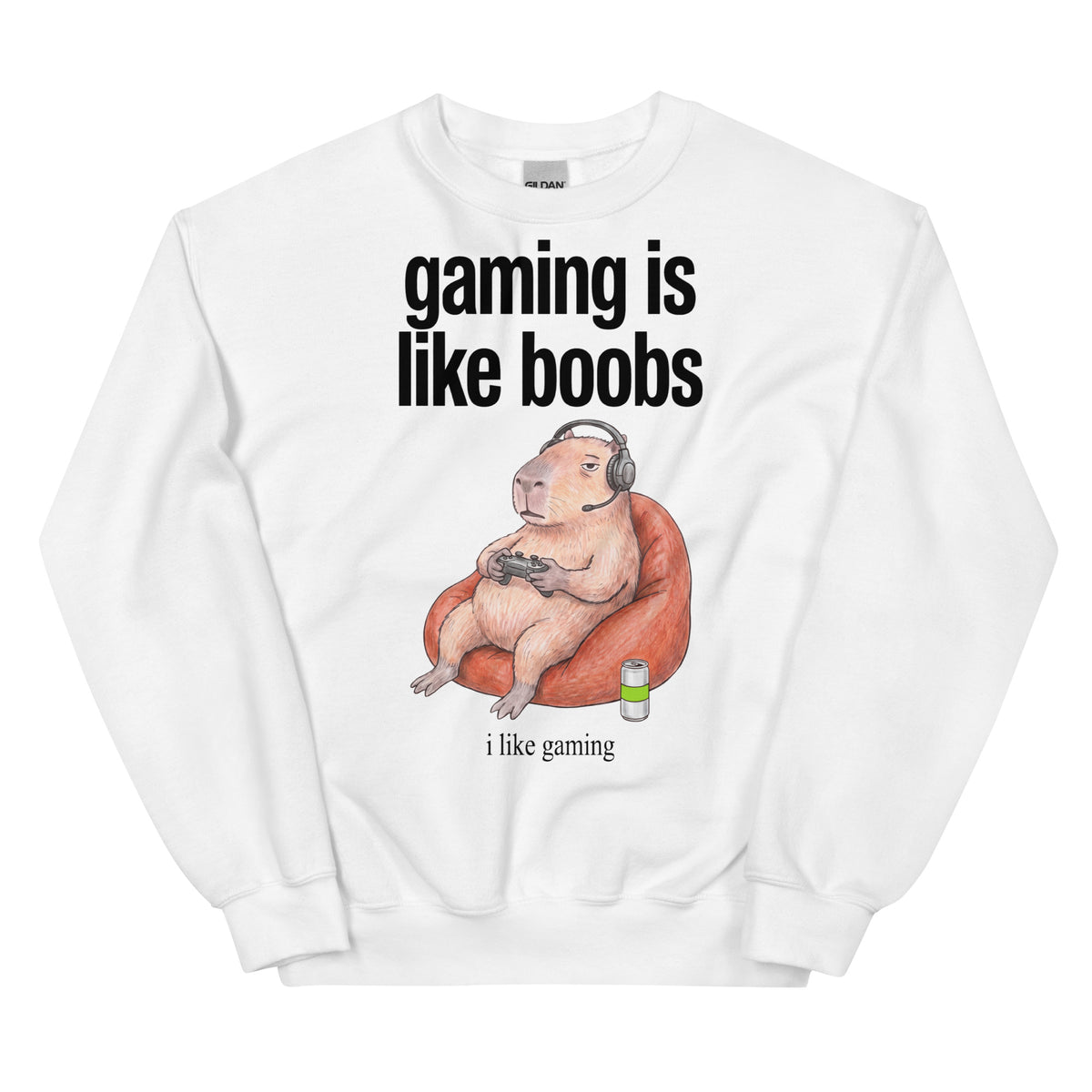 Gaming Is Like Boobs Sweatshirt Orbital Clothing