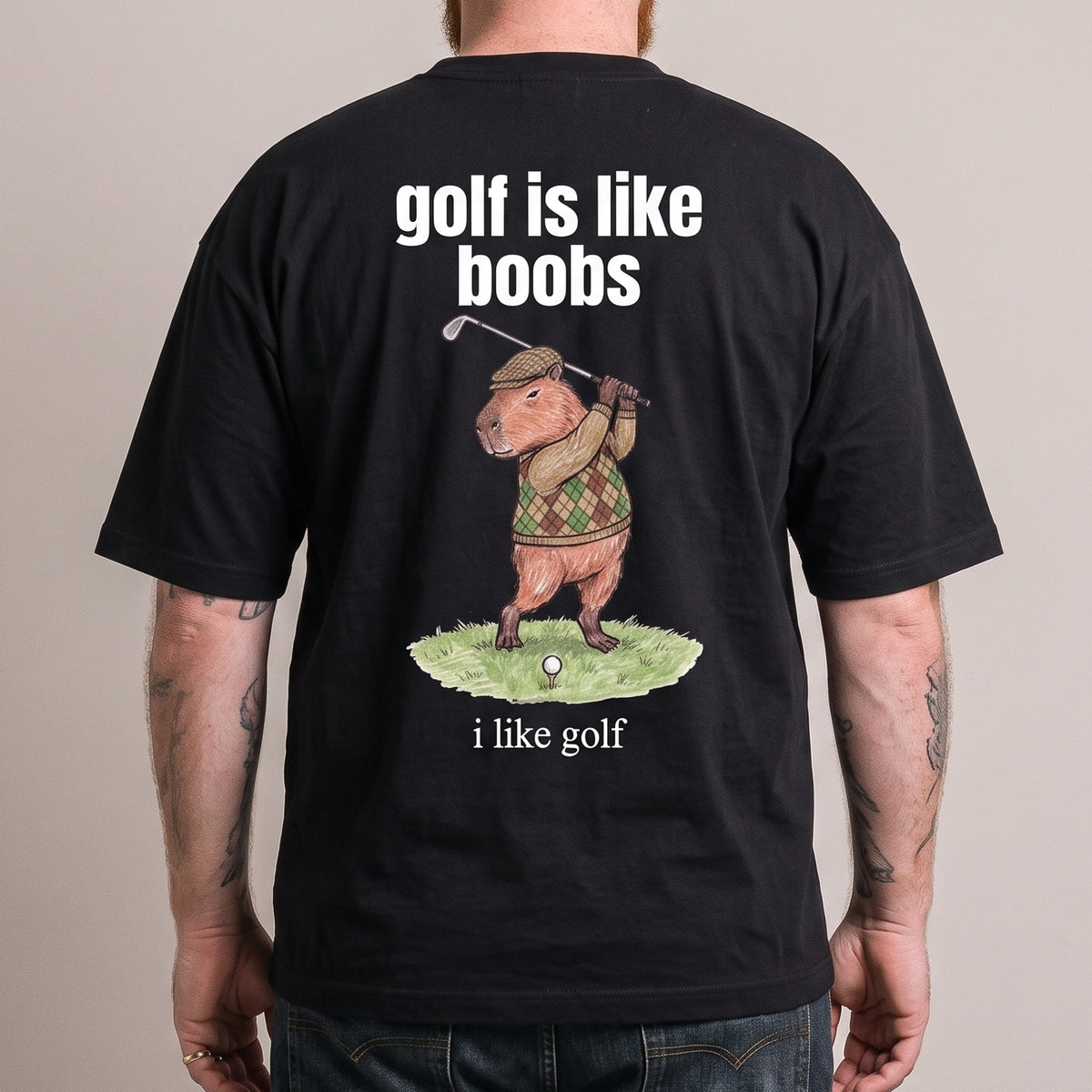 Golf Is Like Boobs T-Shirt (backprint) - Orbital Clothing