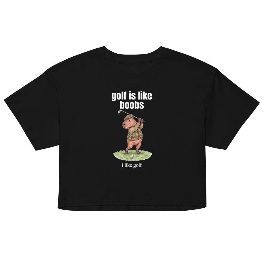 Golf Is Like Boobs Women’s crop top Orbital Clothing