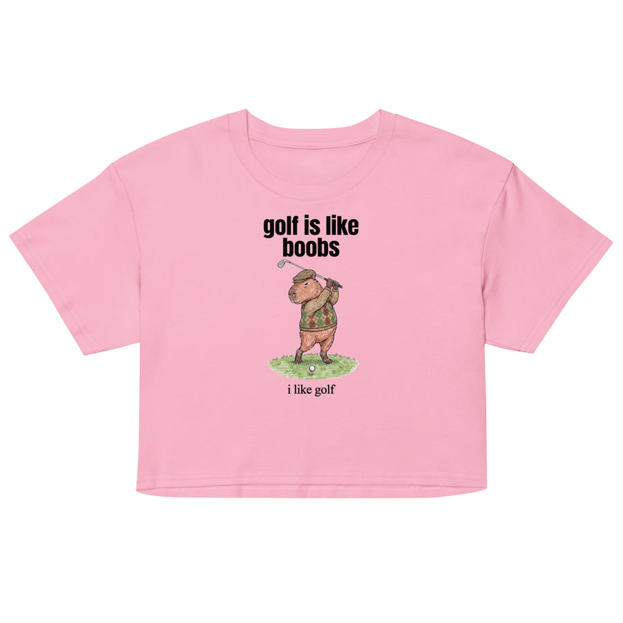 Golf Is Like Boobs Women’s crop top Orbital Clothing