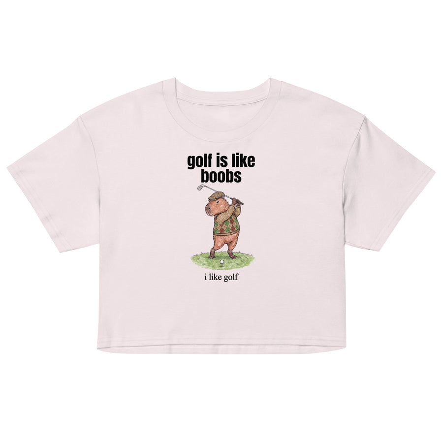 Golf Is Like Boobs Women’s crop top Orbital Clothing