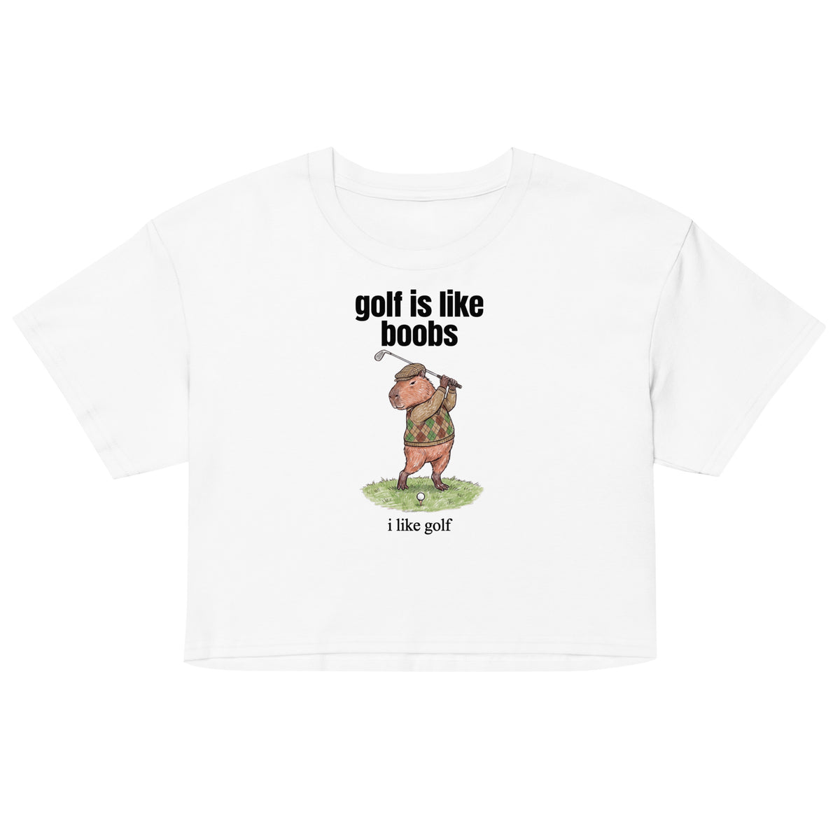 Golf Is Like Boobs Women’s crop top Orbital Clothing