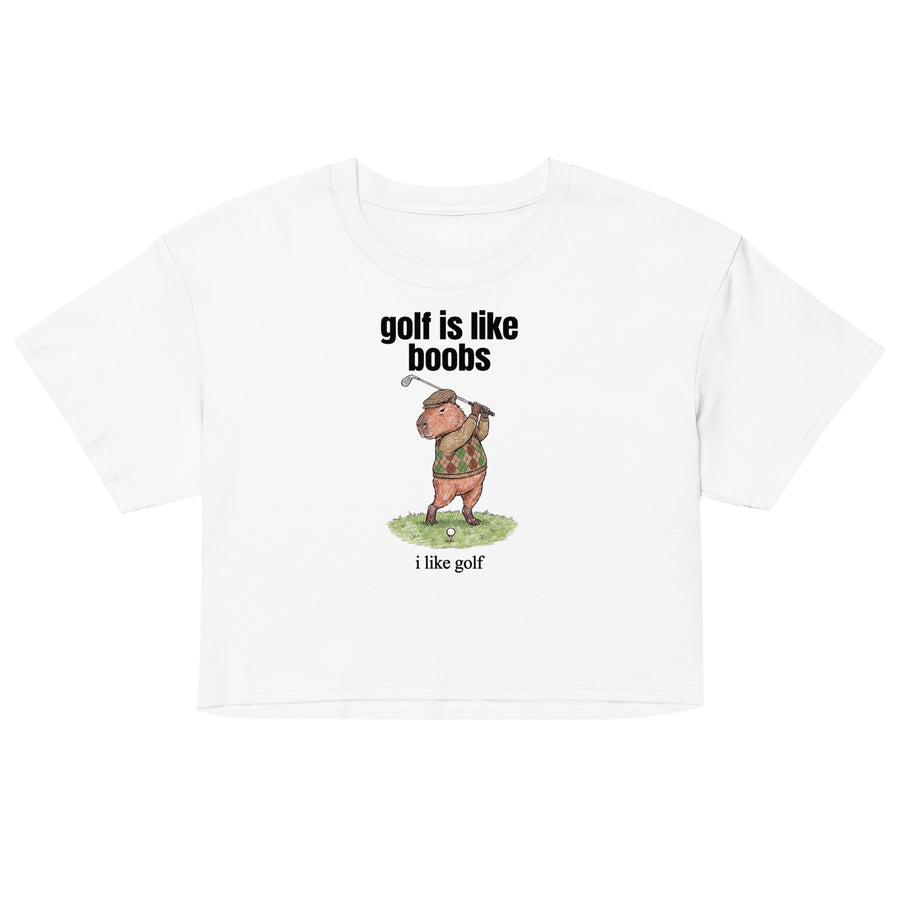 Golf Is Like Boobs Women’s crop top Orbital Clothing