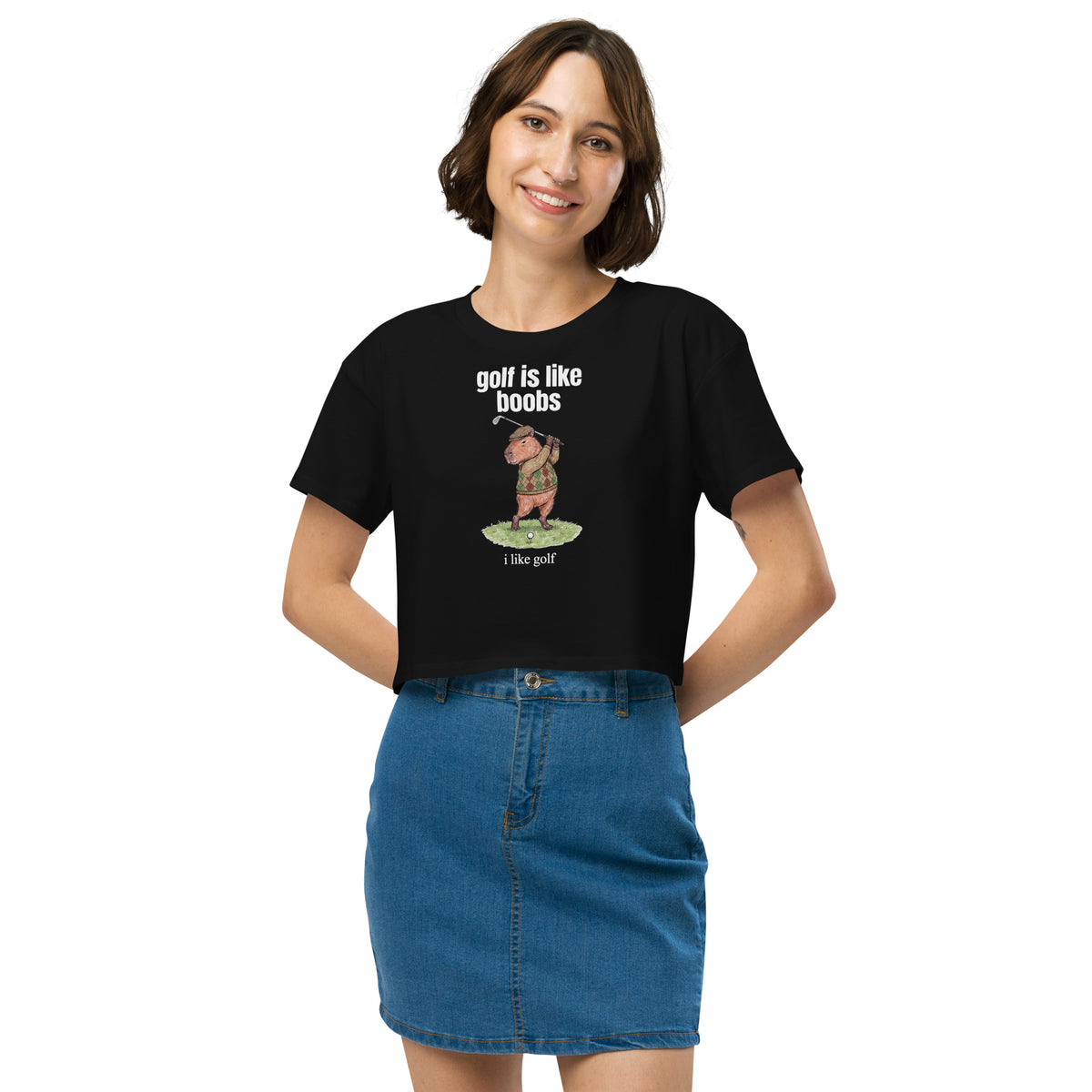 Golf Is Like Boobs Women’s crop top Orbital Clothing