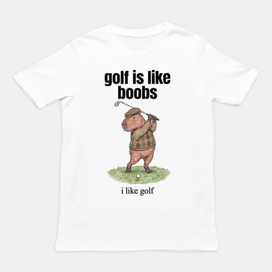 Golf Is Like Boobs T-Shirt Orbital Clothing