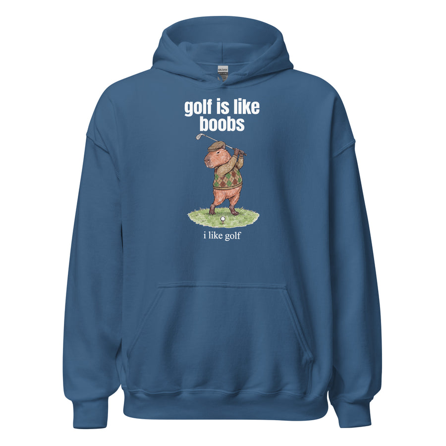 Golf Is Like Boobs Hoodie Orbital Clothing