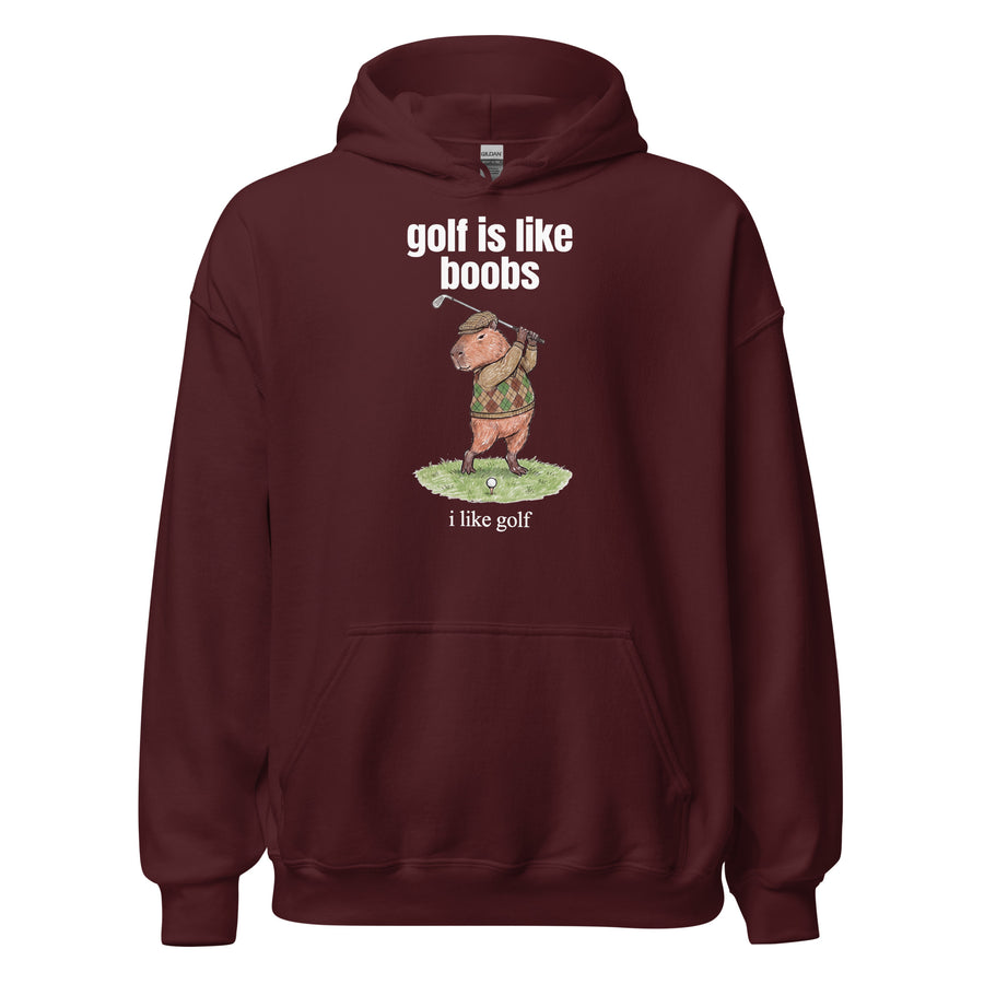 Golf Is Like Boobs Hoodie Orbital Clothing
