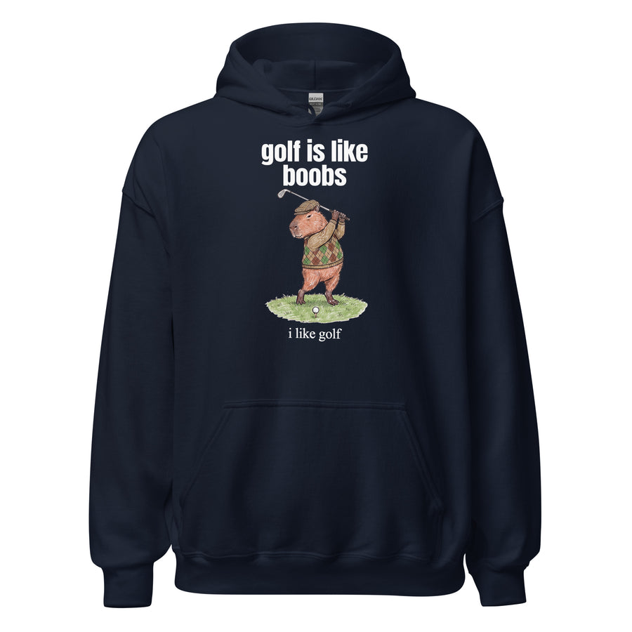 Golf Is Like Boobs Hoodie Orbital Clothing