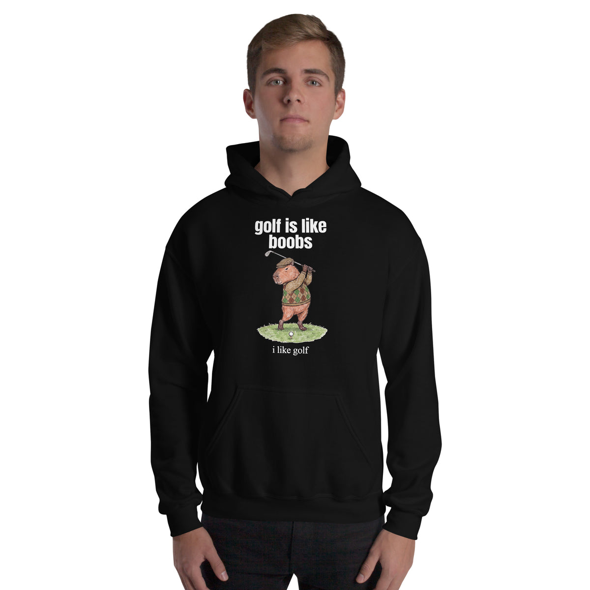 Golf Is Like Boobs Hoodie Orbital Clothing
