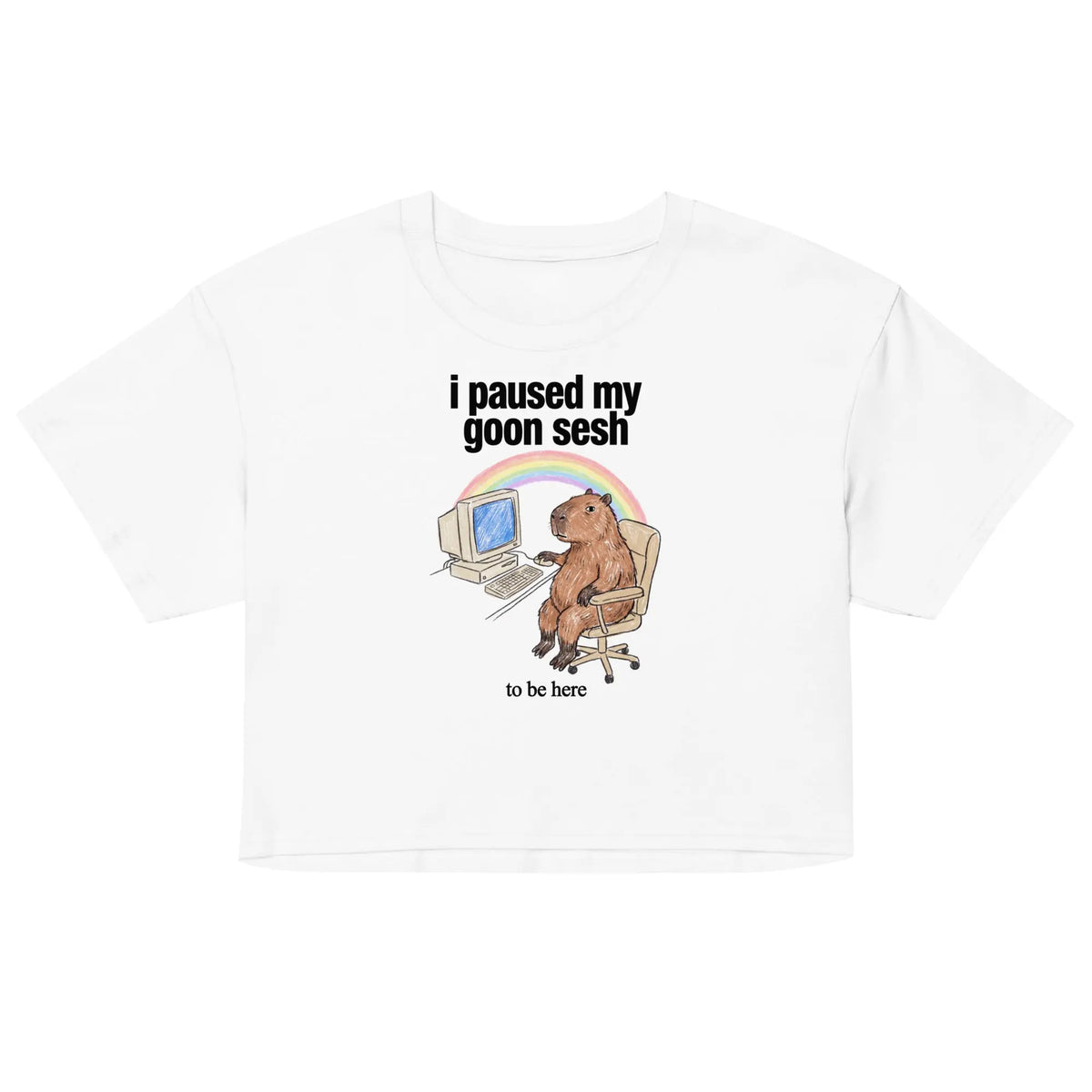 I Paused My Goon Sesh To Be Here Women’s crop top Orbital Clothing