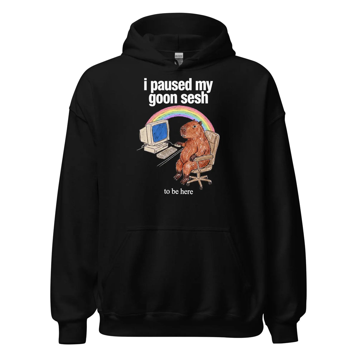 I Paused My Goon Sesh To Be Here Hoodie Orbital Clothing
