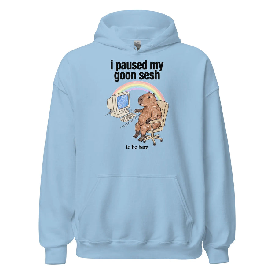 I Paused My Goon Sesh To Be Here Hoodie Orbital Clothing