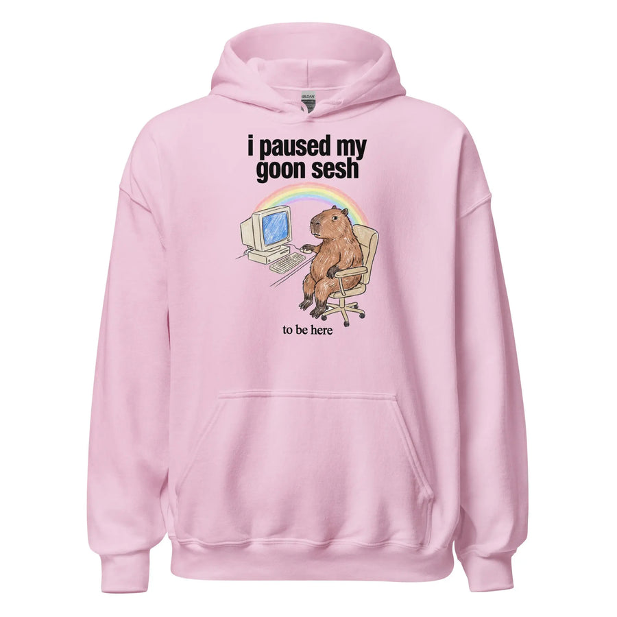 I Paused My Goon Sesh To Be Here Hoodie Orbital Clothing