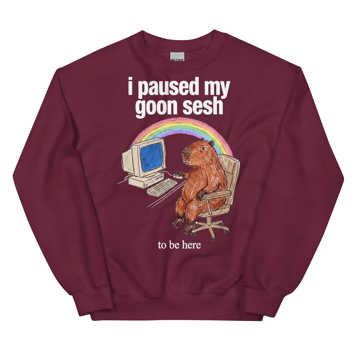 I Paused My Goon Sesh To Be Here Sweatshirt Orbital Clothing